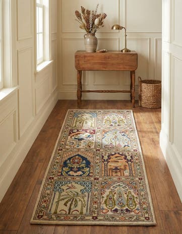 2' 5 x 5' 2 Hand Knotted Bakhtiar Wool Runner Rug