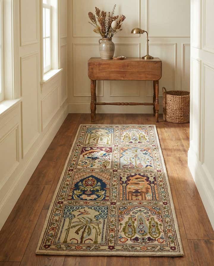 2' 5 x 5' 2 Hand Knotted Bakhtiar Wool Runner Rug