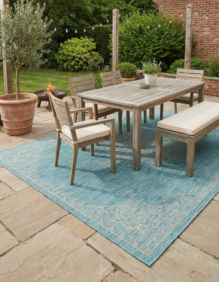 7' 10 x 11' Easy-Clean Traditional Indoor / Ou...