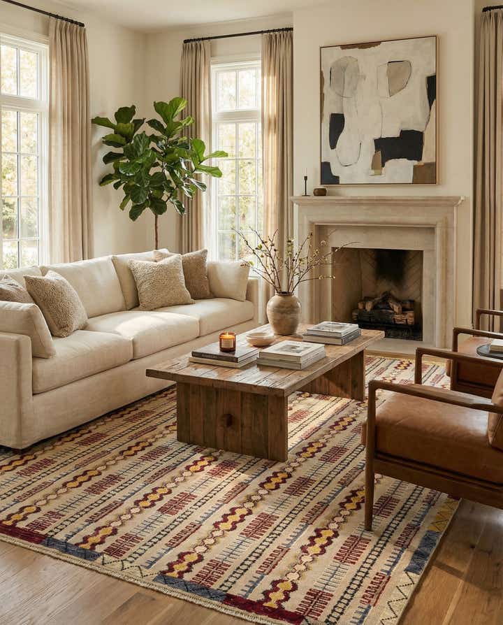 8' 10 x 12' 4 Hand Knotted Darya Wool Rug