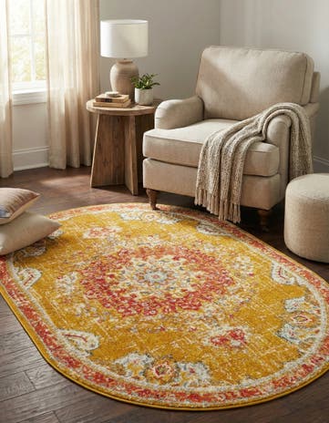 Gold Madeline Oval Rug