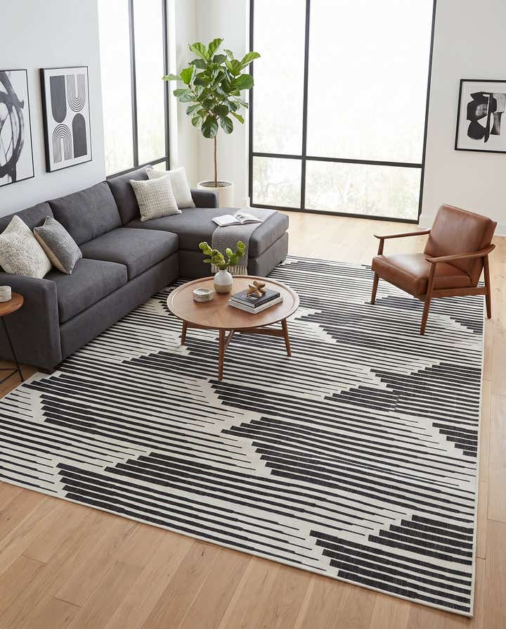 9' x 12' Easy-Clean Modern Indoor / Outdoor Rug