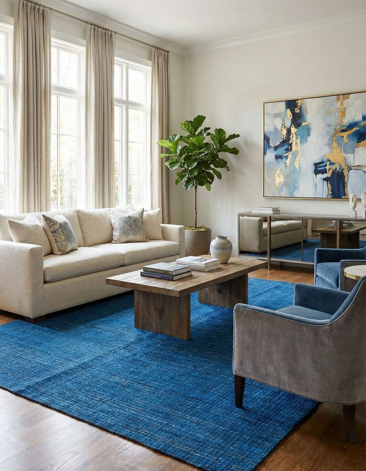 8' x 9' 8 Hand Knotted Darya Wool Rug