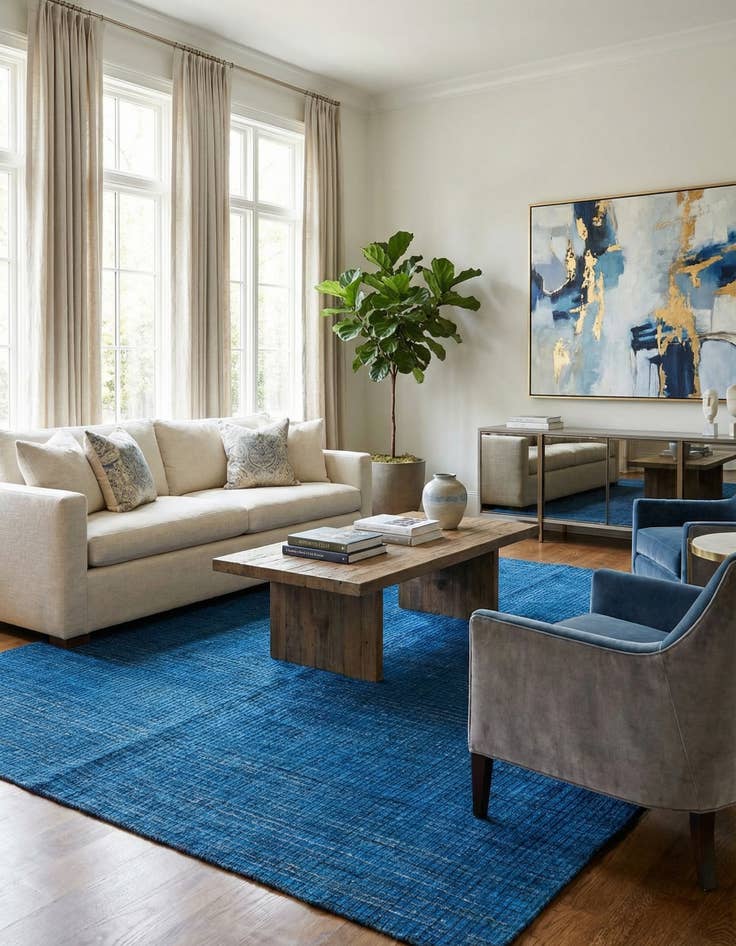 Detail image of  8' x 9' 8  Hand Knotted Darya Wool Rug