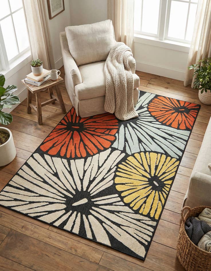 Detail image of 5' 3 x 8' Easy-Clean Casablanca Indoor / Outdoor Rug