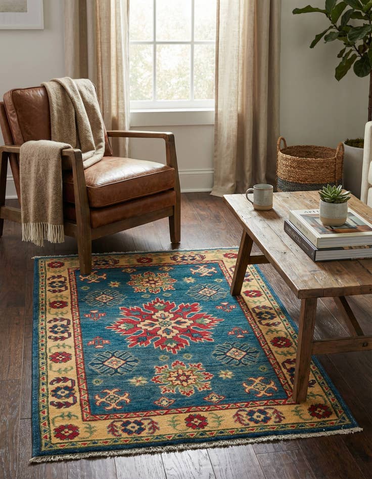 Detail image of 2' 10 x 4' 2  Hand Knotted Kazak Rug