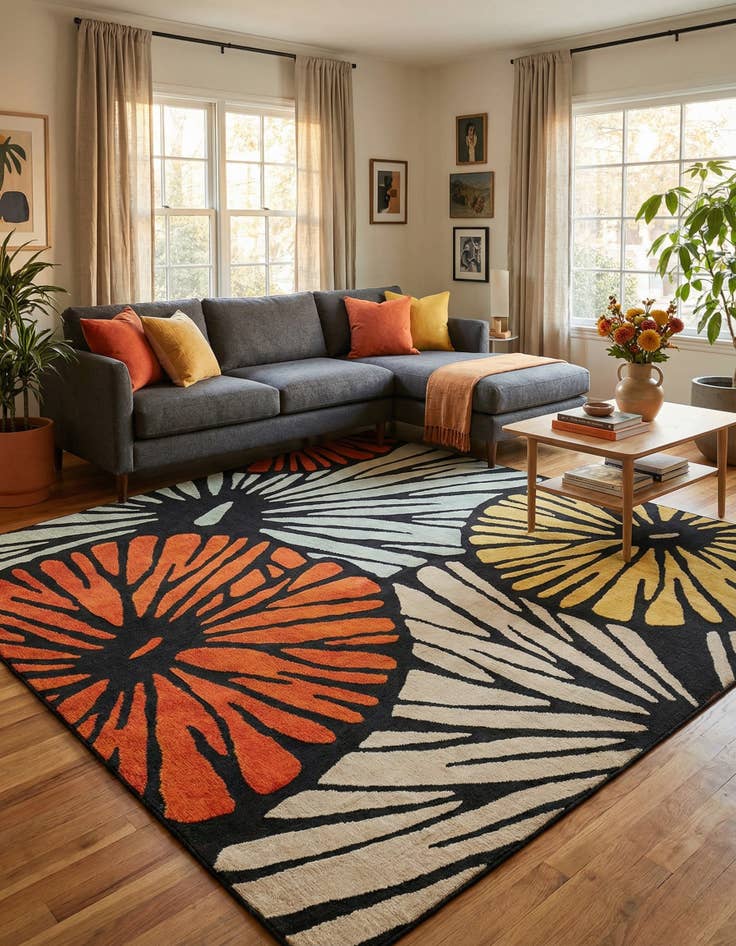 Detail image of  10' x 10'  Washable Casablanca Indoor / Outdoor Square Rug