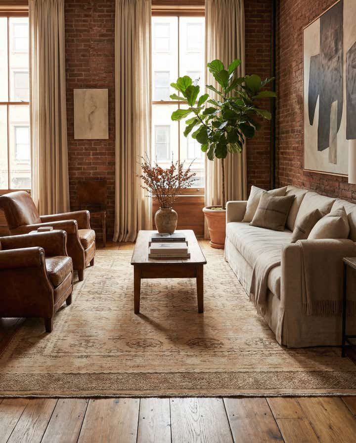 6' 6 x 9' 4 Hand Knotted Ultra Vintage Persian Wool Rug