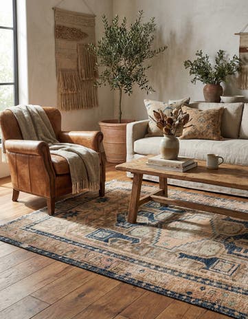 3' 8 x 6' 6 Hand Knotted Ultra Vintage Persian Wool Rug
