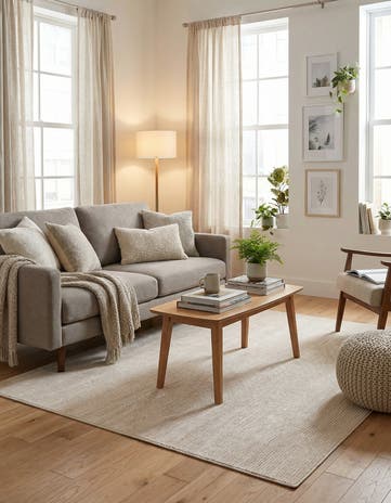 Ivory Finsbury Square Rug