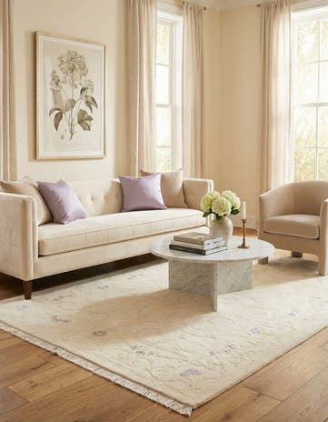 4' 11 x 6' 9 Hand Knotted Darya Wool Rug