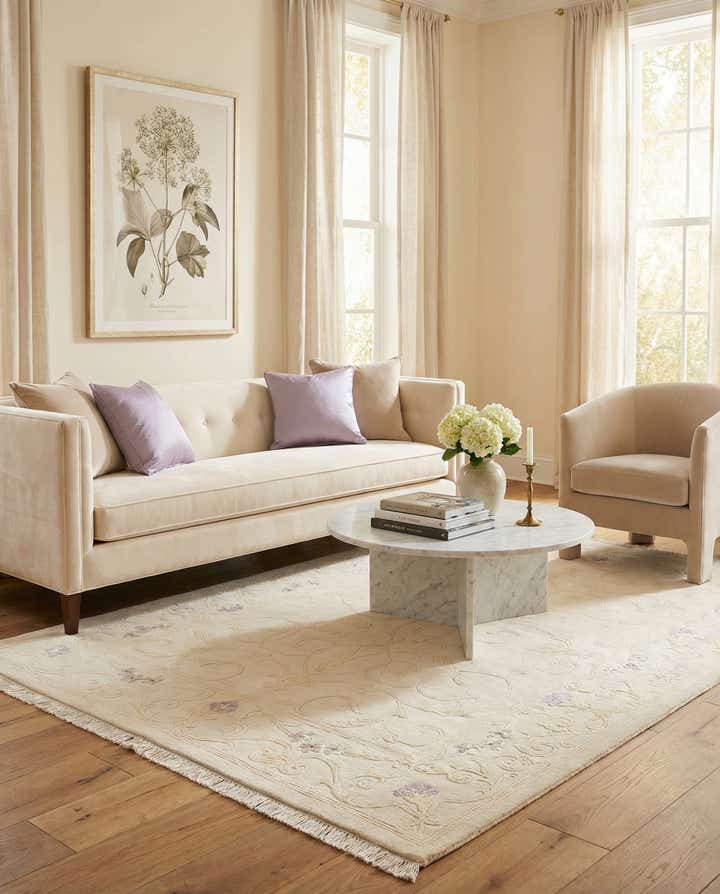 4' 11 x 6' 9 Hand Knotted Darya Wool Rug