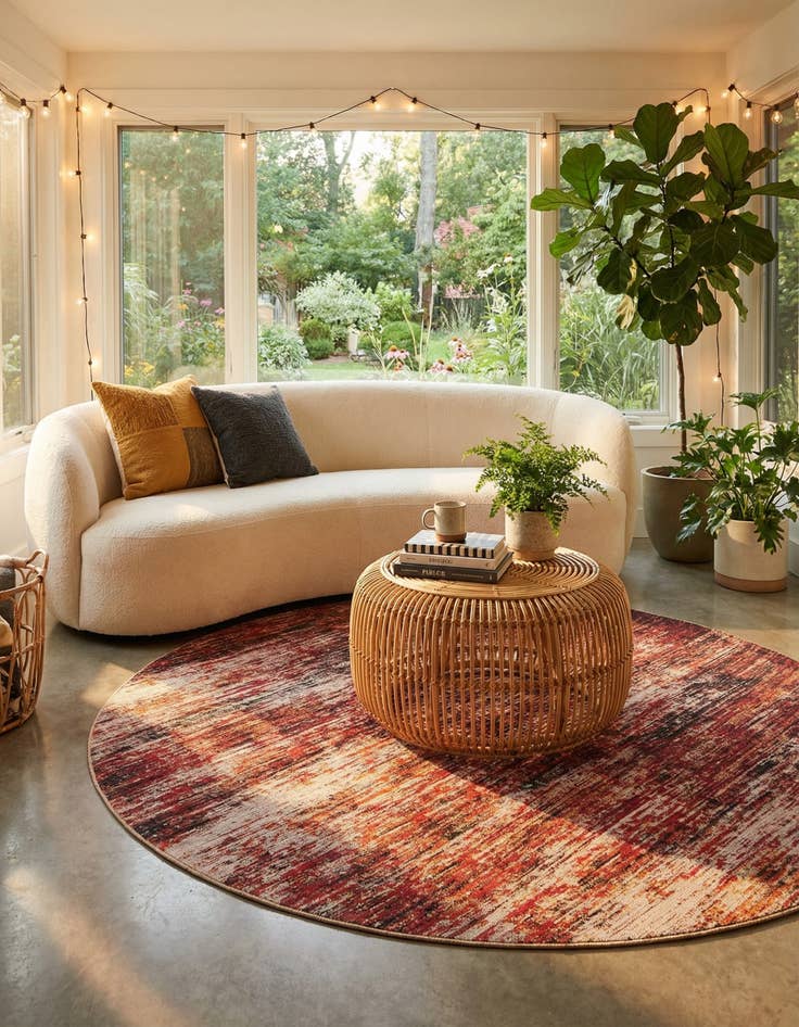 Detail image of  7' 7 x 7' 7 Asha Round Rug