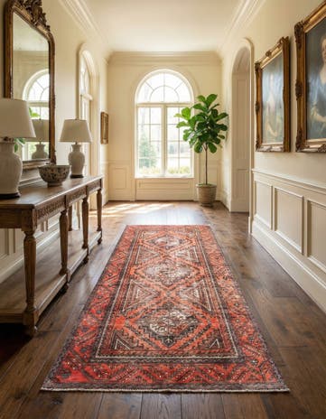 4' x 8' Hand Knotted Ultra Vintage Persian Wool Runner Rug