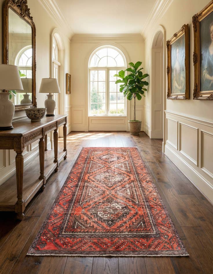 Detail image of 4' x 8'  Hand Knotted Ultra Vintage Persian Wool Runner Rug