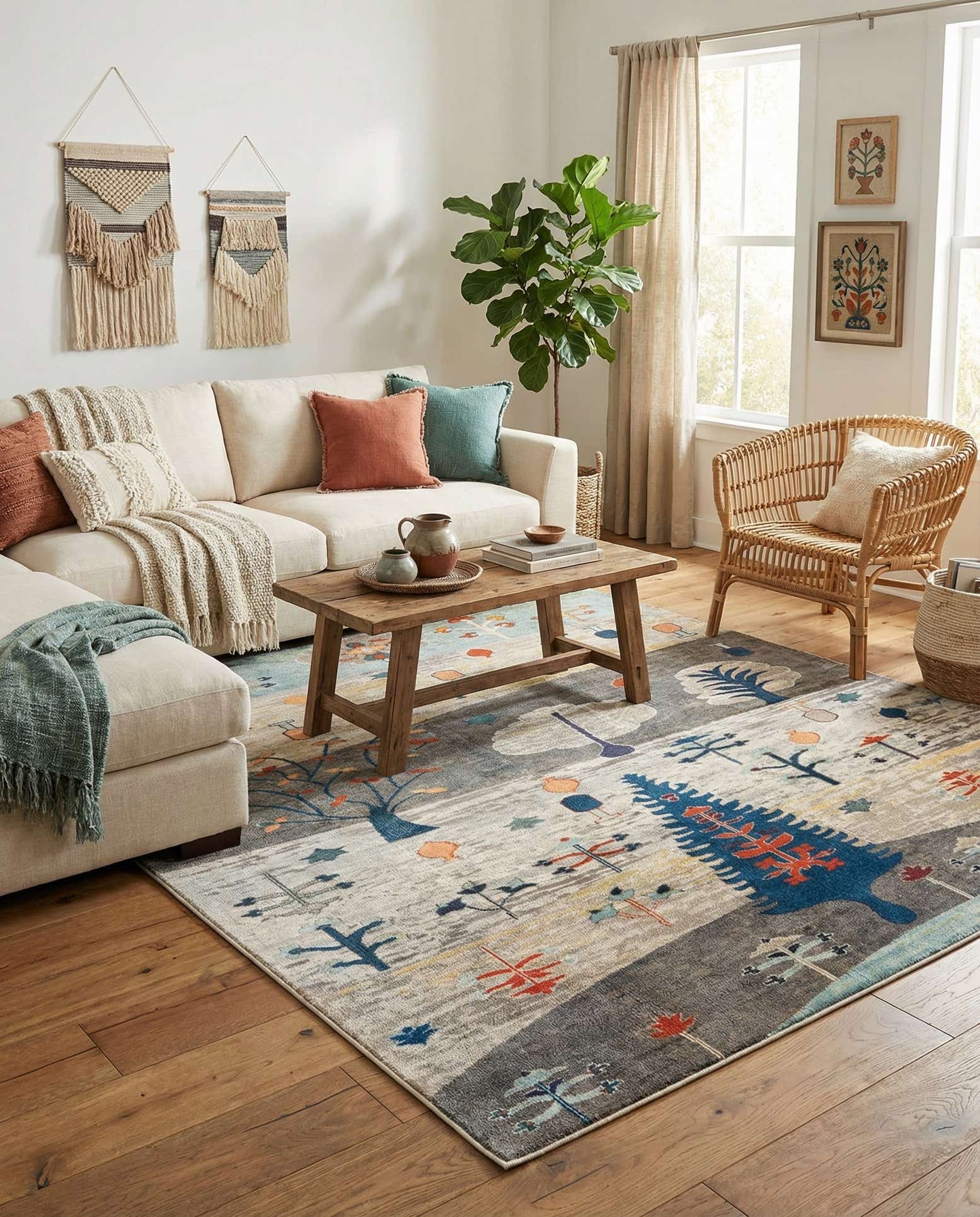 9' 10 x 9' 10 Washable Vivid Square Rug