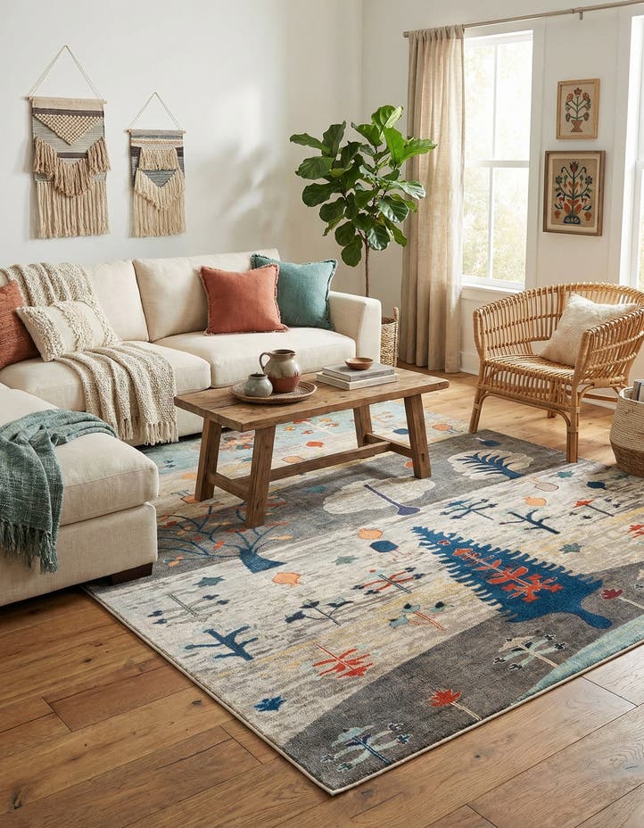9' 10 x 9' 10 Washable Vivid Square Rug