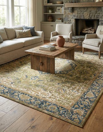 10' x 12' Easy-Clean Traditional Indoor / Outdoor Rug