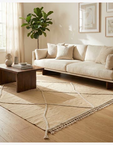 4' 2 x 6' 1 Hand Woven Kilim Modern Wool Rug