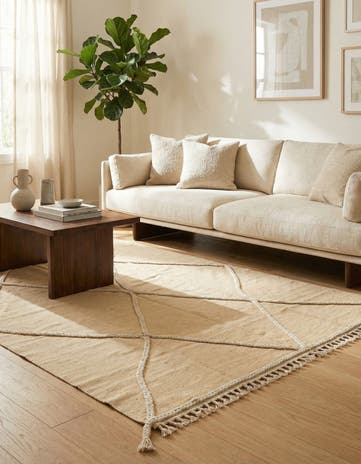 4' 2 x 6' 1 Hand Woven Kilim Modern Wool Rug