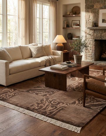 4' 11 x 6' 7 Hand Knotted Darya Wool Rug