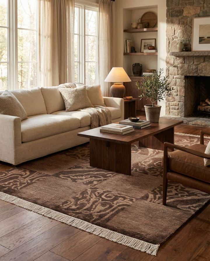 4' 11 x 6' 7 Hand Knotted Darya Wool Rug