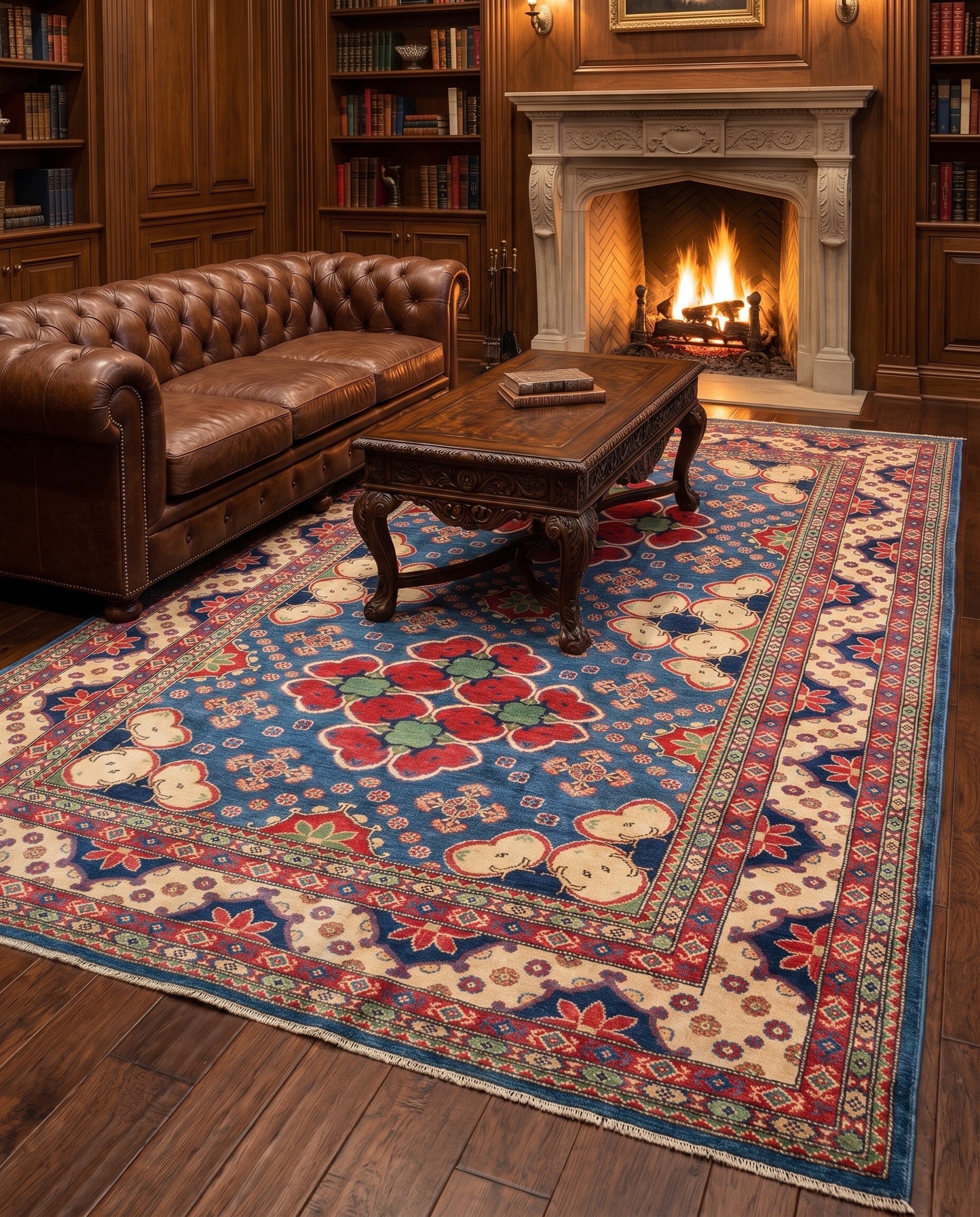 6' 4 x 9' 6 Hand Knotted Kazak Rug
