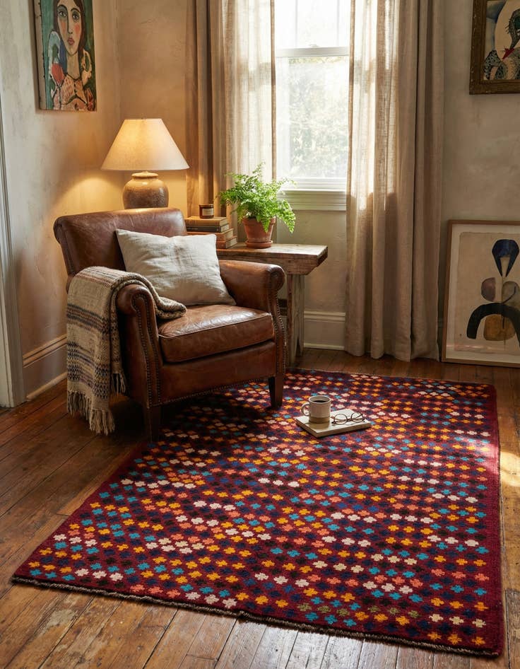 Detail image of  3' 10 x 5' 10  Hand Knotted Balouch Wool Rug