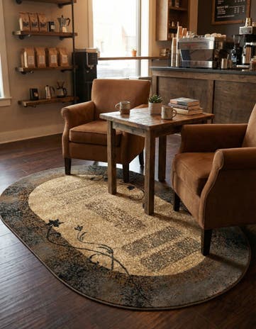 4' x 6' Cafe Oval Rug