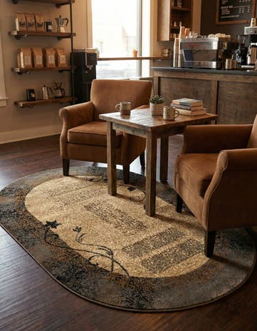 4' x 6' Cafe Oval Rug