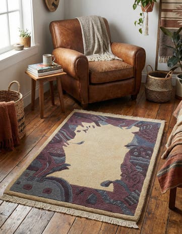 2' 1 x 2' 11 Hand Knotted Tibet Wool Rug