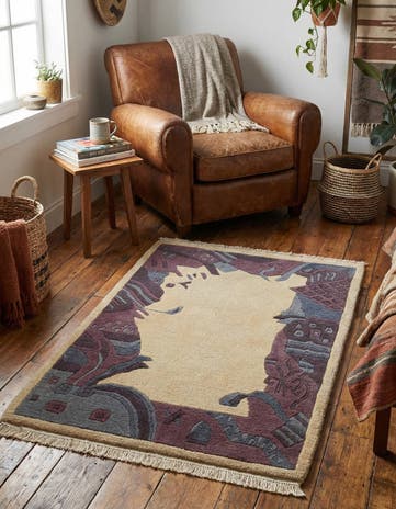 2' 1 x 2' 11 Hand Knotted Tibet Wool Rug