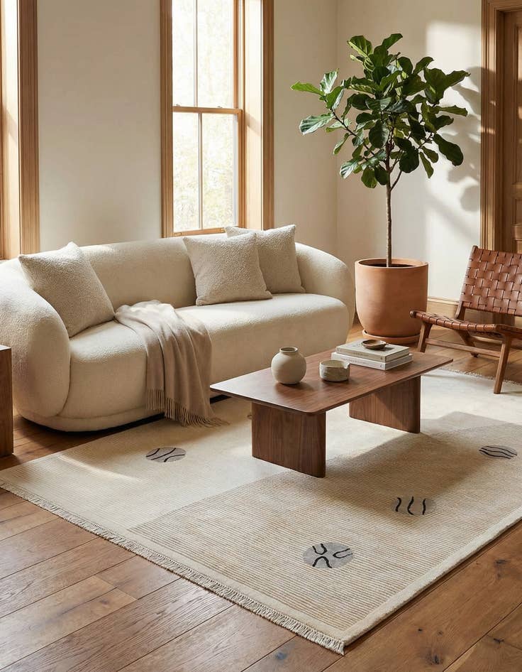 Detail image of  5' 6 x 7' 10  Hand Knotted Darya Wool Rug