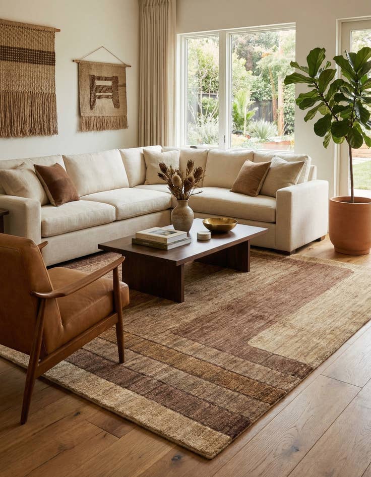 Detail image of 4' 11 x 6' 5 Juma Wool Rug