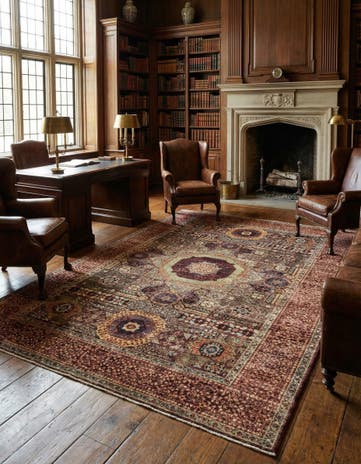 5' 11 x 8' 11 Hand Knotted Mamluk Ziegler Rug