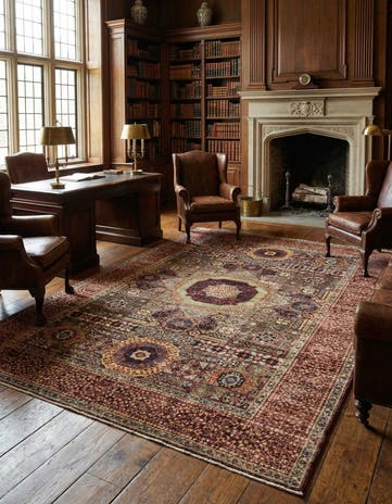 5' 11 x 8' 11 Hand Knotted Mamluk Ziegler Rug
