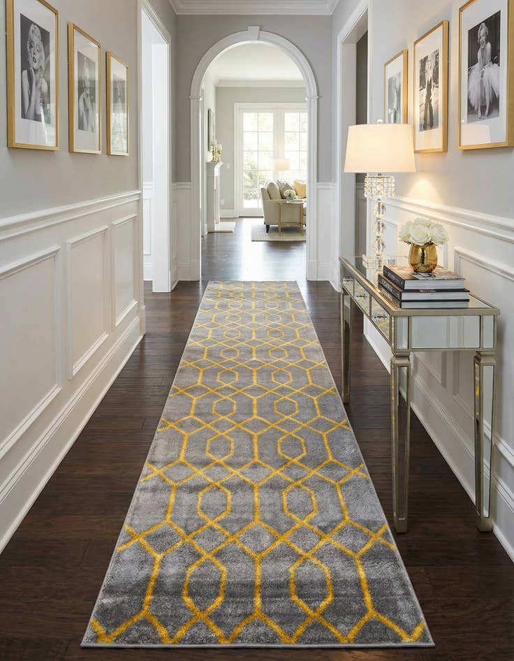 Detail image of  2' 7 x 12'  Marilyn Monroe™ Glam Trellis Runner Rug