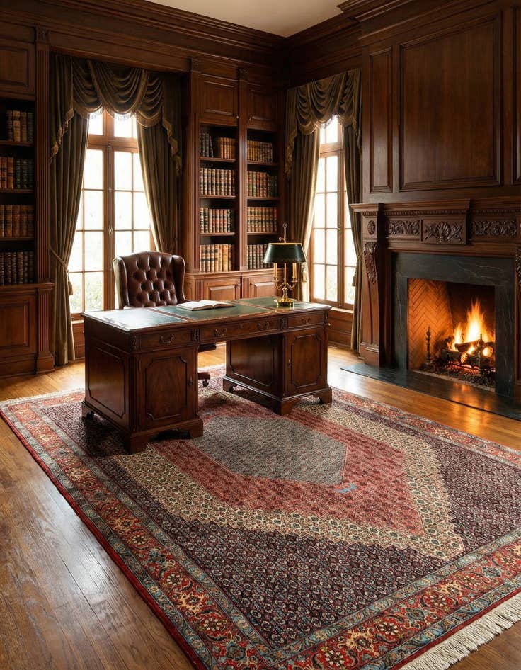 Detail image of 8' 3 x 11' Senneh Wool Rug