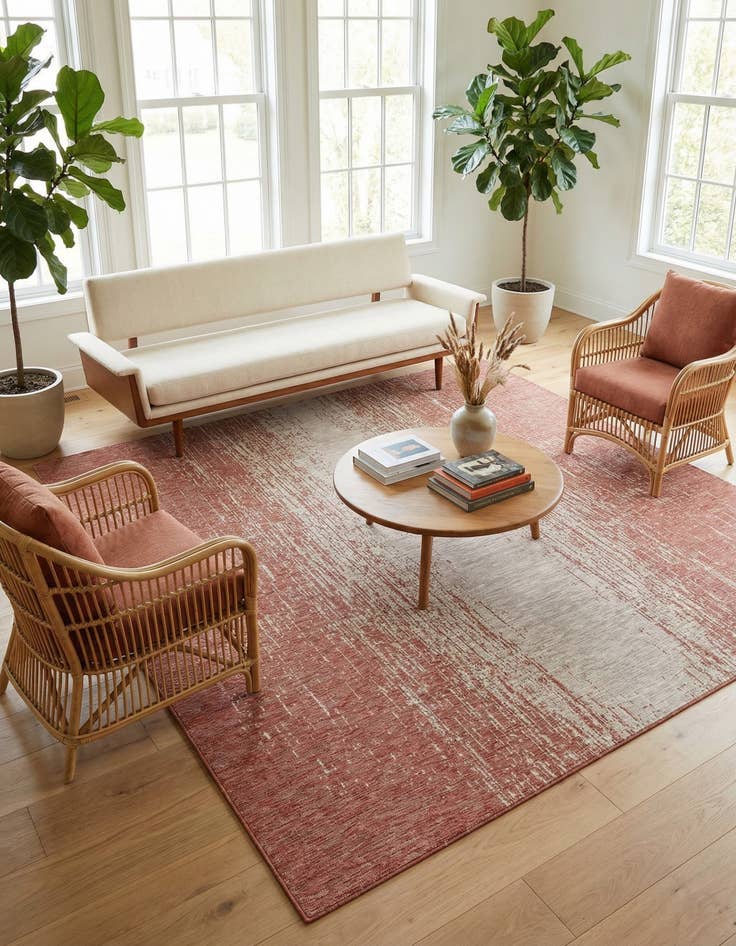 Detail image of  10' 8 x 10' 8  Washable Modern Indoor / Outdoor Square Rug