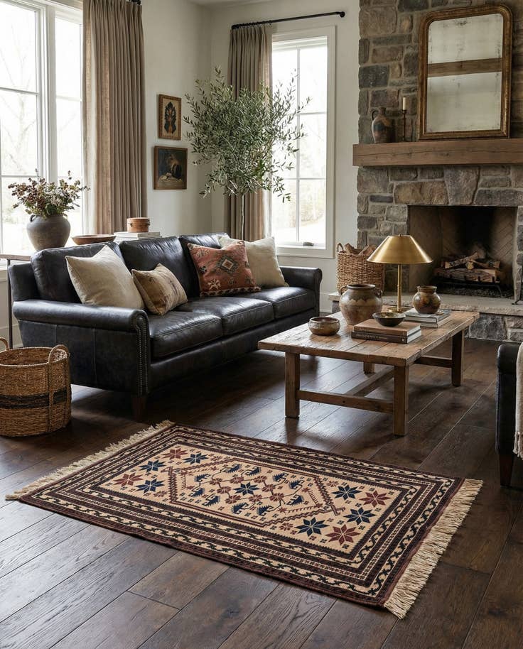 Detail image of 3' 4 x 6' Anatolian Wool Rug