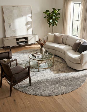 Gray Finsbury Oval Rug