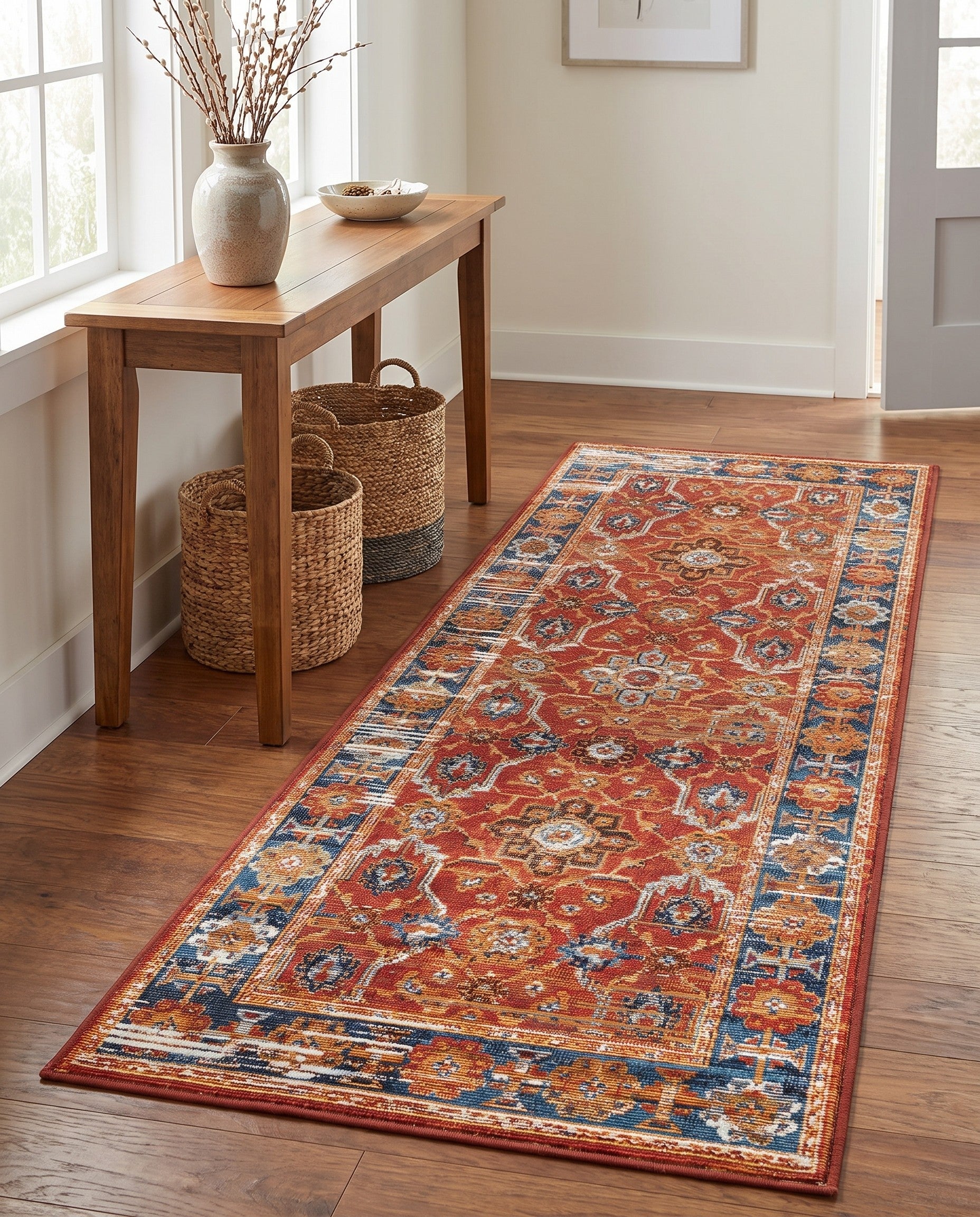 2' x 5' Easy-Clean Traditional Indoor / Outdoor Runner Rug