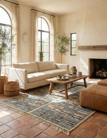 5' 8 x 10' Hand Knotted Moroccan Wool Rug
