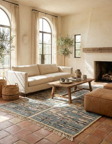 5' 8 x 10' Hand Knotted Moroccan Wool Rug