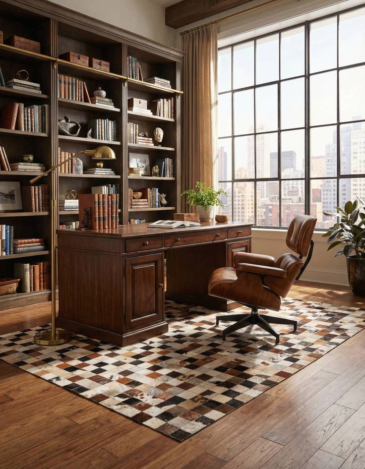 Detail image of 5' x 7' 10 Cowhide Rug