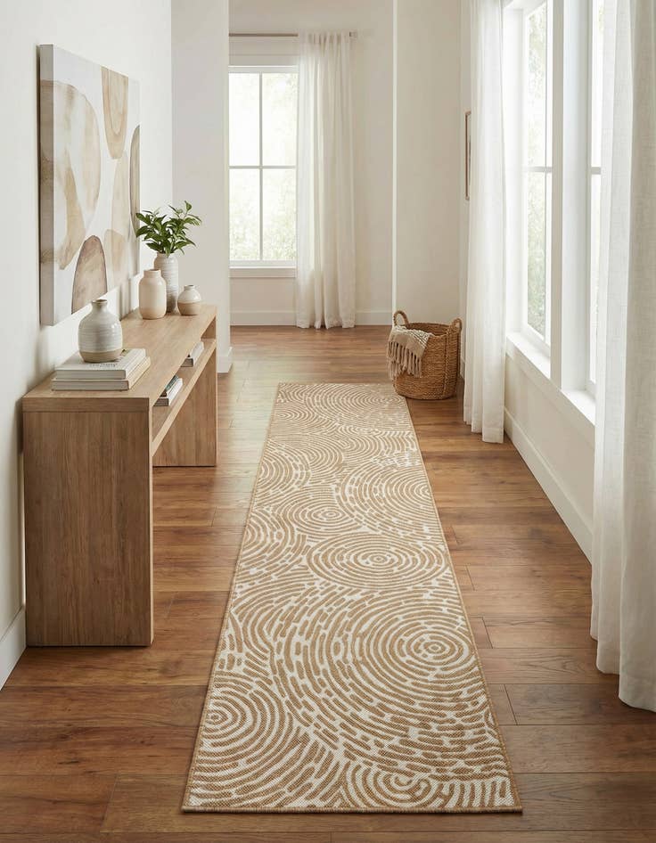 Detail image of 2' 7 x 12'  Washable Modern Indoor / Outdoor Runner Rug