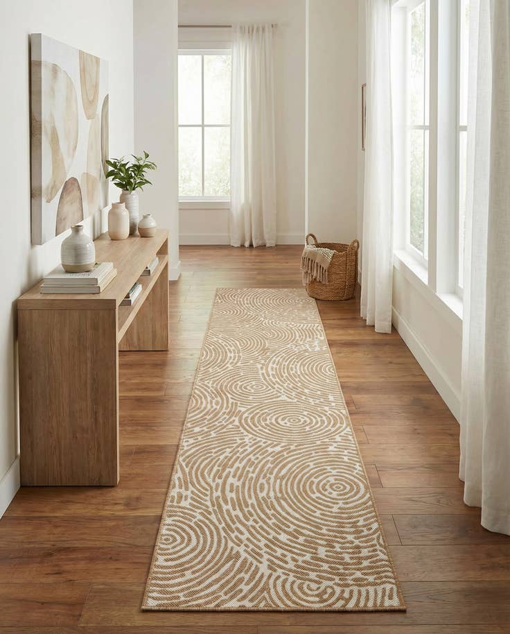 Detail image of 2' 7 x 12' Easy-Clean Modern Indoor / Outdoor Runner Rug