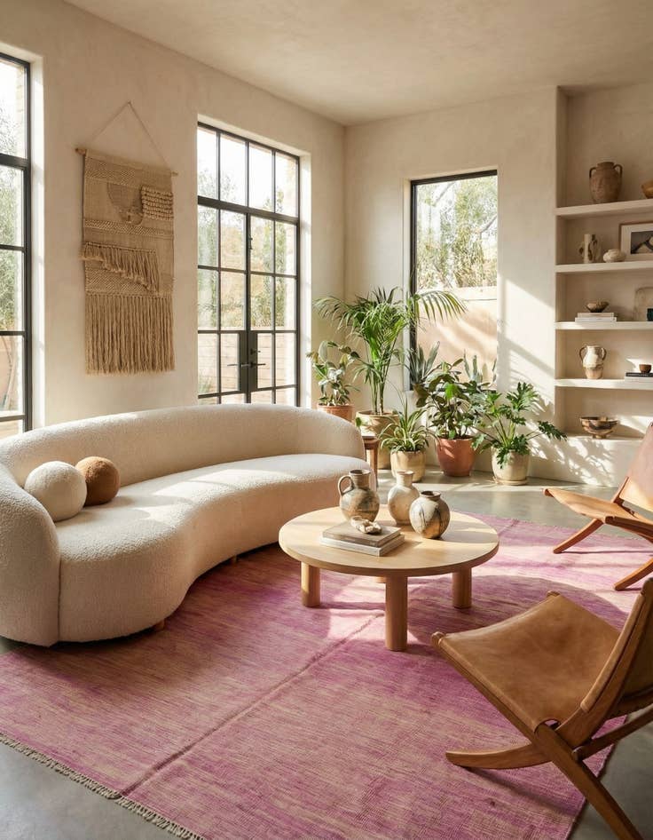 Detail image of 6' 6 x 10'  Hand Woven Kilim Modern Wool Rug