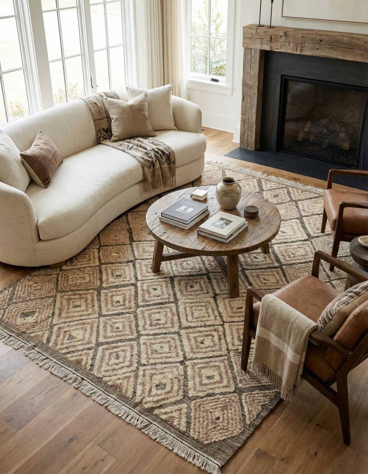 Detail image of 8' 3 x 10' 5 Hand Knotted Darya Wool Rug