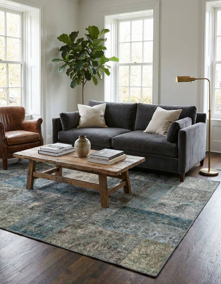 Detail image of 5' x 6' 8  Hand Knotted Ultra Vintage Persian Wool Rug